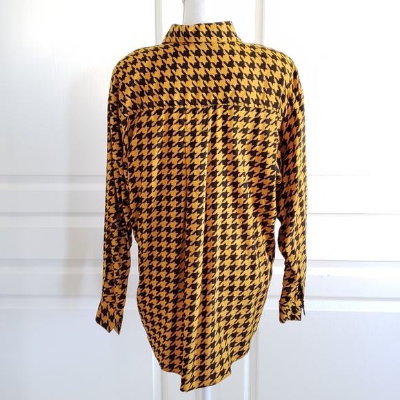 Giorgio SantAngelo Houndstooth Boyfriend Button Up - Picture 2 of 8